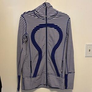 Lululemon  Blue and White Zip-Up Jacket